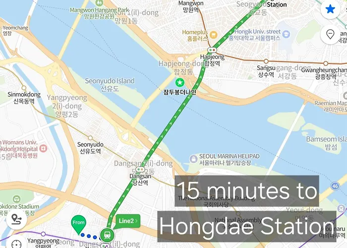 Yeongdeungpo-gu Office Station Line 2 And Line 5 5 Minutes Away Two-bedroom 公寓