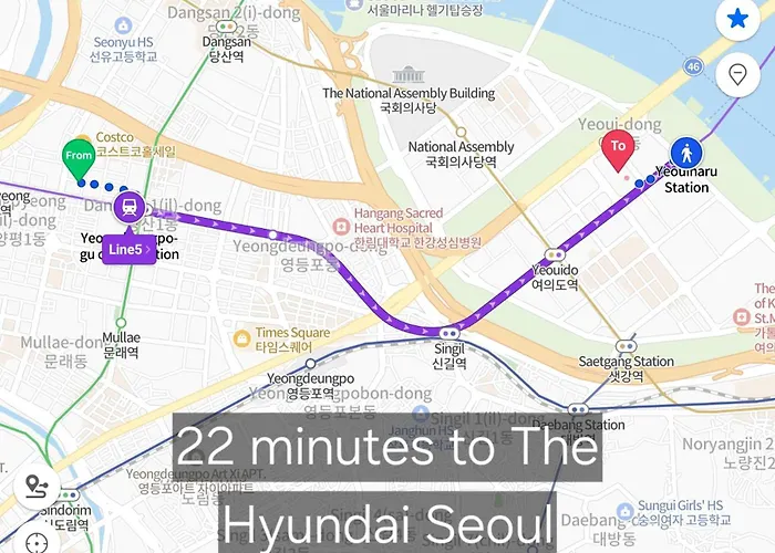 公寓 Yeongdeungpo-gu Office Station Line 2 And Line 5 5 Minutes Away Two-bedroom *